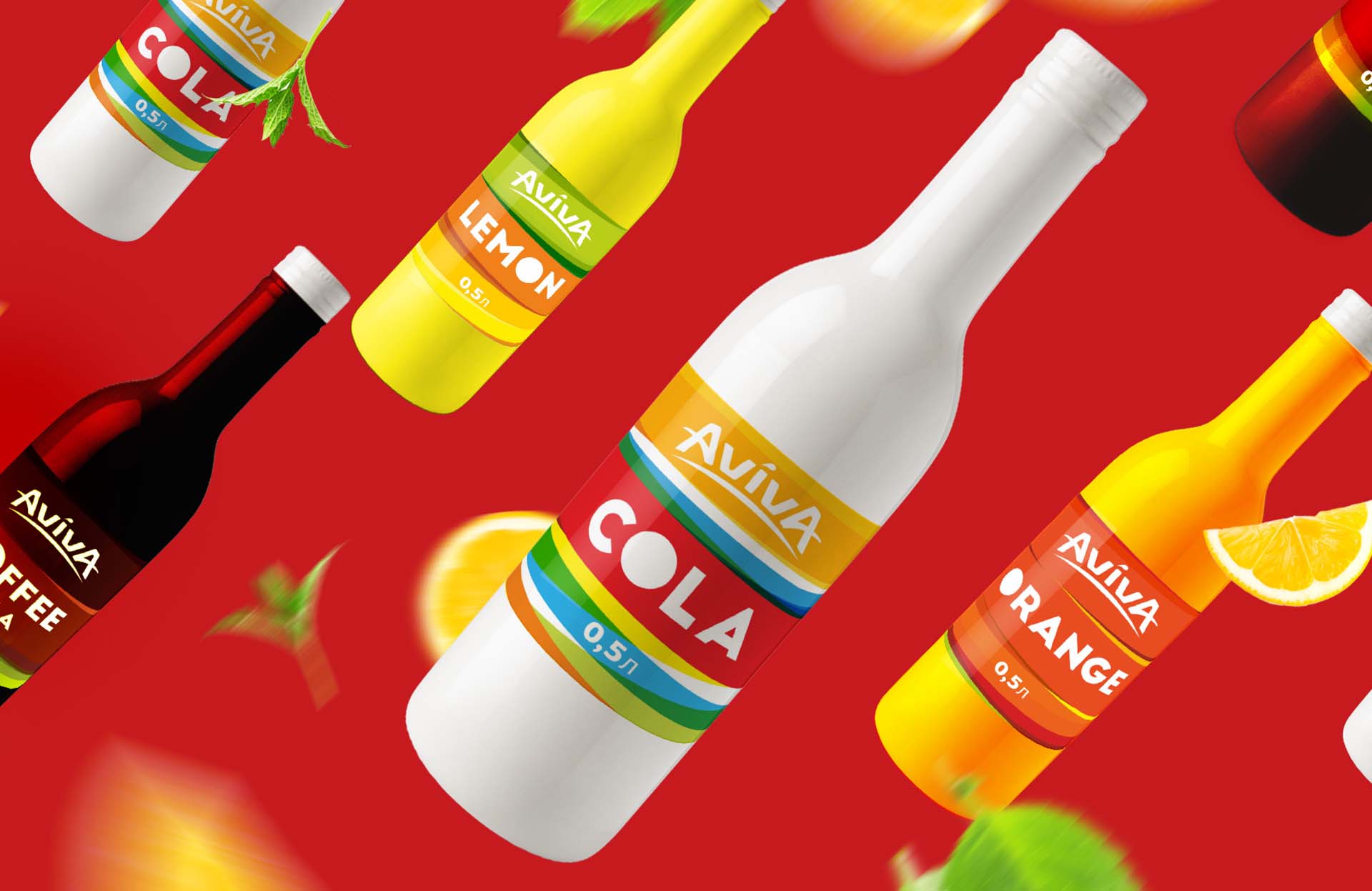 Дизайн этикетки Coca Cola Aviva