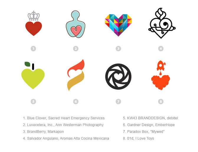 Разработка логотипа в форме сердца