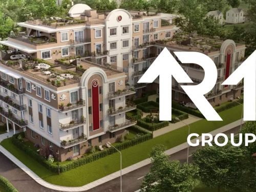 Разработка логотипа строителльной компании R1