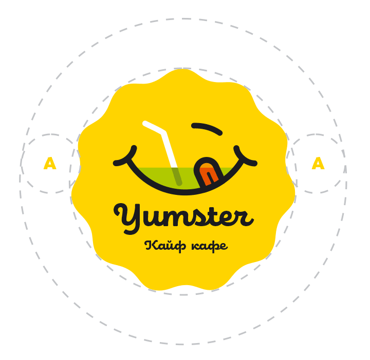 Создание логотипа кафе«‎Yumster»