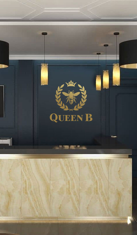 дизайн логотипа для отеля "Queen B" Киев